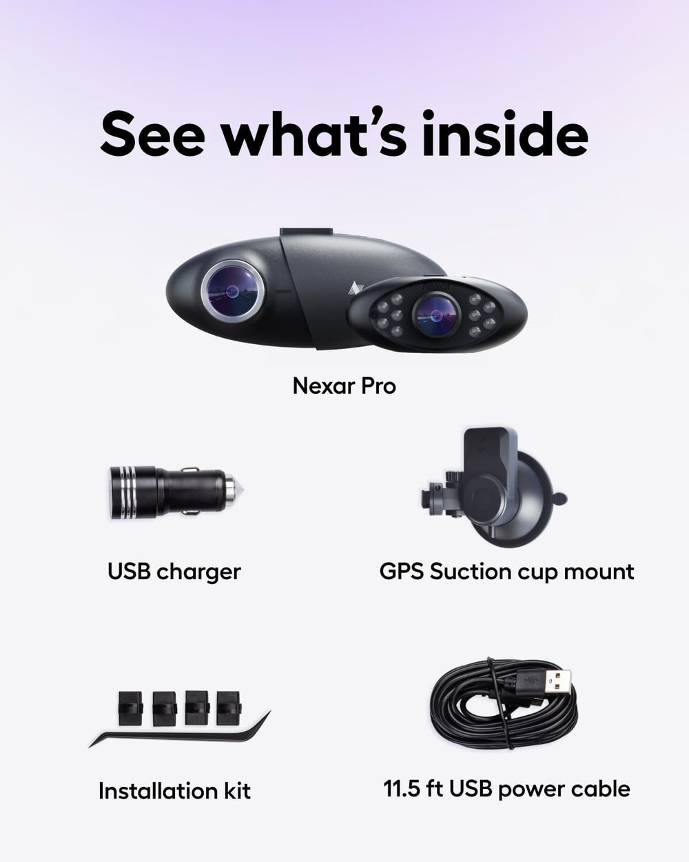 Pro Dual Dash Cam - 1 Year App Subscription Included - Unlimited Cloud Storag...