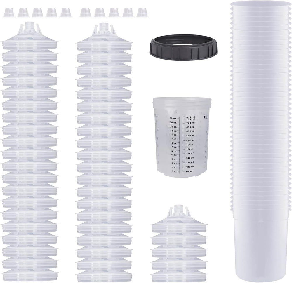 Disposable Paint Cups for Automotive Paint Gun, HVLP Paint Spray Gun 27 Ounce