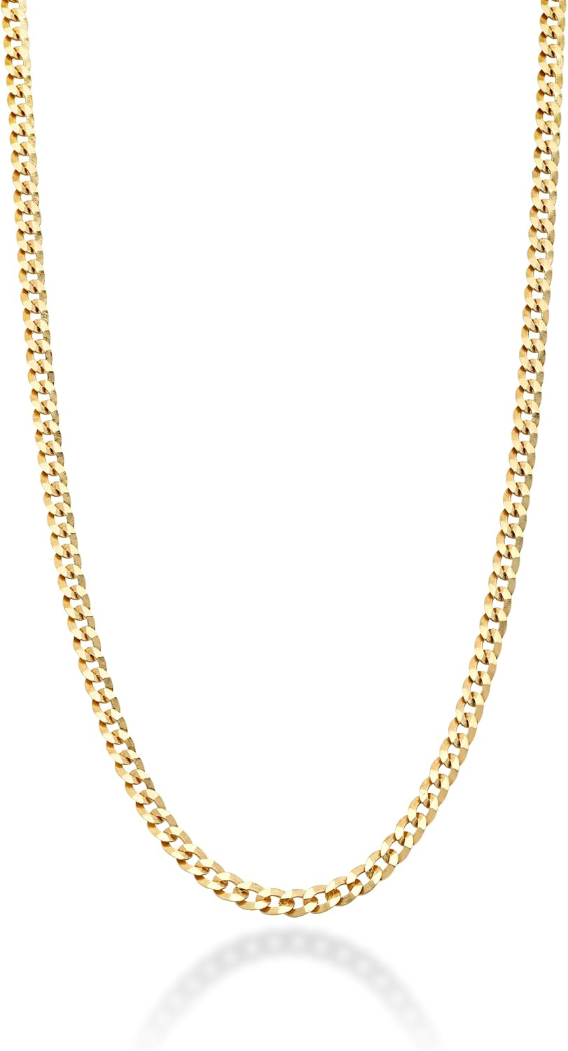 Miabella Italian 925 Sterling Silver, 18K Gold Plated 925 Sterling Silver 2.3...