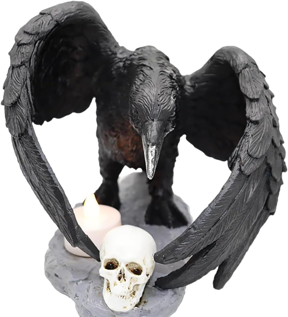 Gothic Crow Light Holder Halloween Candle Holder