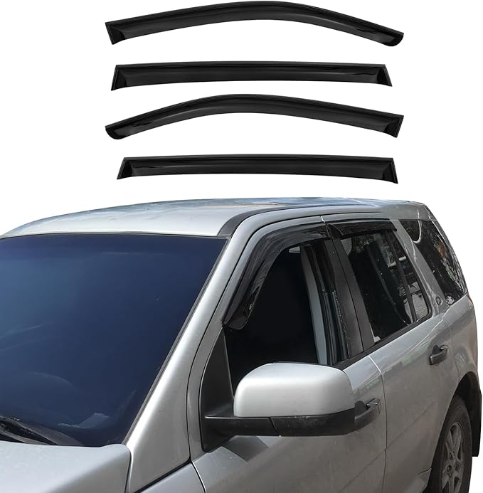 OMAC Window Visor Vent Rain Guard Deflector (4 Pcs)
