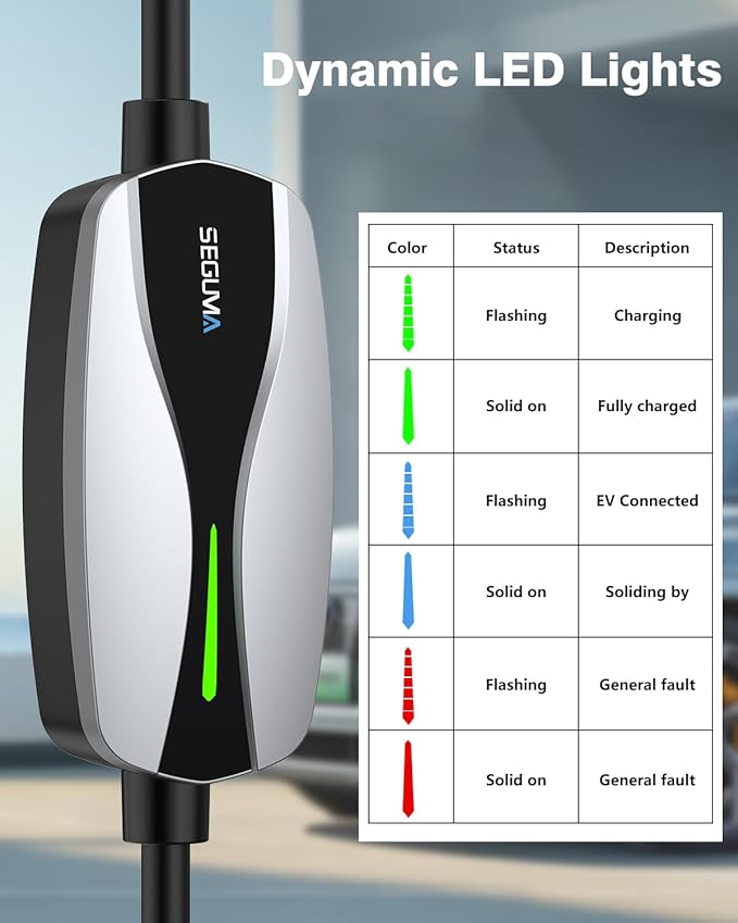 Level 1/2 EV Charger, 16Amp Electric Car Charger 25FT Cable