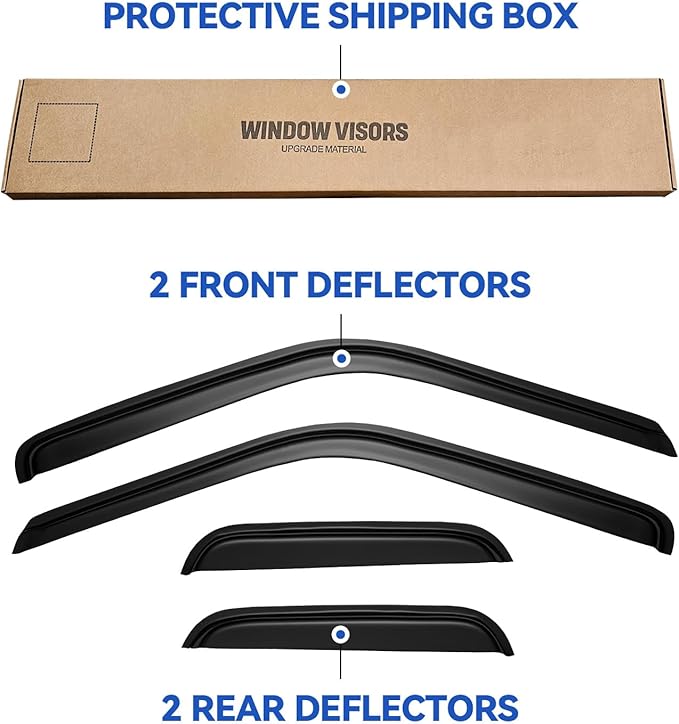Window Visors Rain Guards for 1988-1999 Chevy/GMC C1500/ C2500/C3500/ K1500/