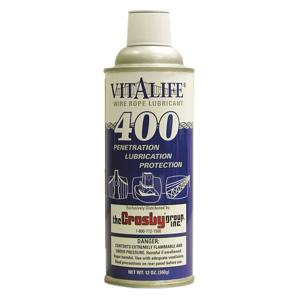 Crosby 1038946 Vitalife V-400 Standard Wire Rope Lube | 12 Ounce Aerosol Can ...