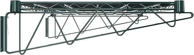 24" x 36" Green Epoxy Wire Wall Mount Shelf
