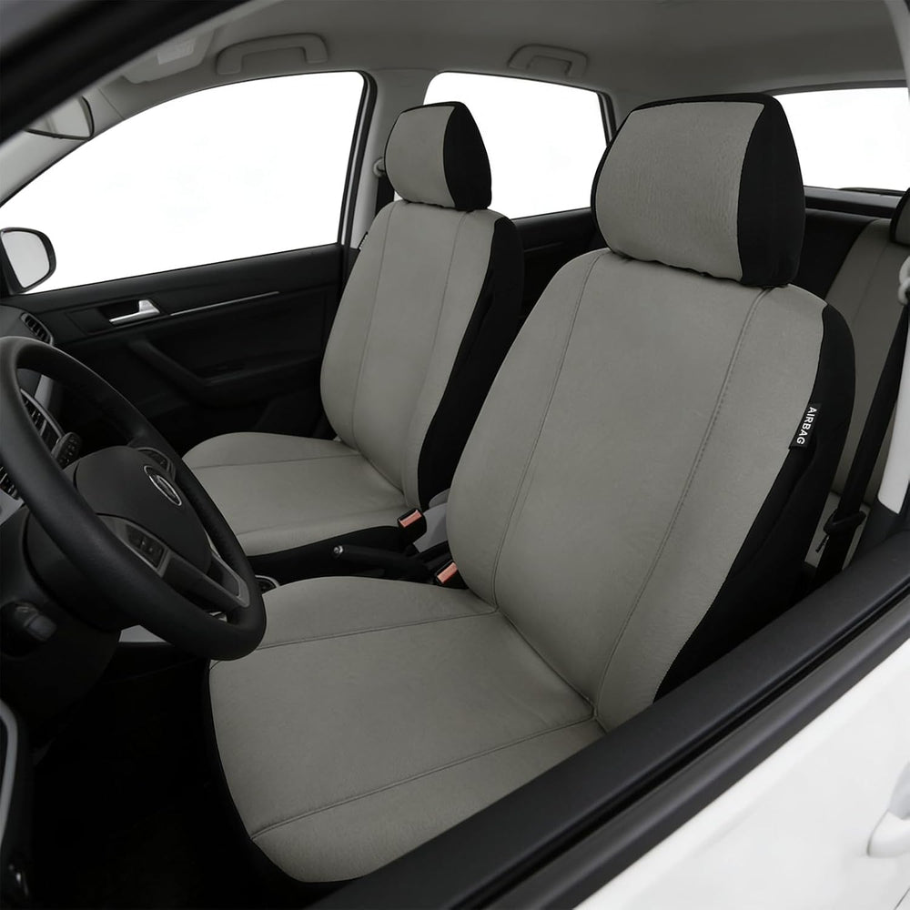 Champlus Car Seat Covers for Two Front Seats, Universal Fit, Gray