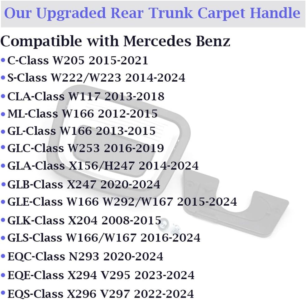 Trunk Mat Carpet Switch Handle for Mercedes Benz | Rear Trunk Mat Floor Carpe...