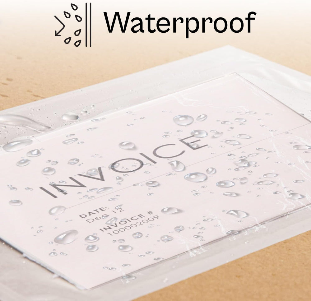 PSBM 500 PCS 10 x 12 Inch Clear Blank Packing List Envelopes, Shipping Docume...