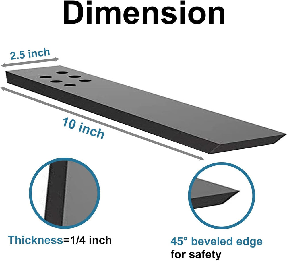 Countertop Support Bracket 3 Pack 10" Lx 2.5" W Hidden Black Knee W...