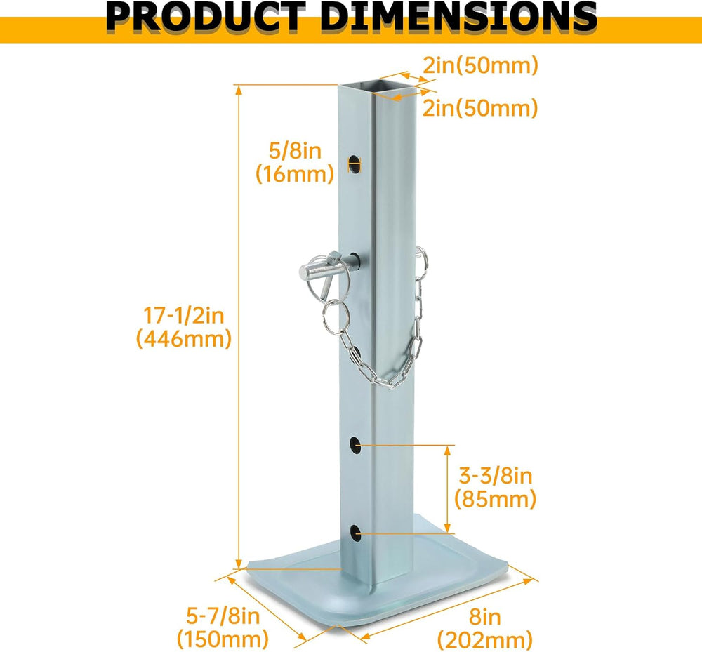 KUAFU Adjustable Jack Stand Compatible with Square Jacks with 2.0 inches Squa...