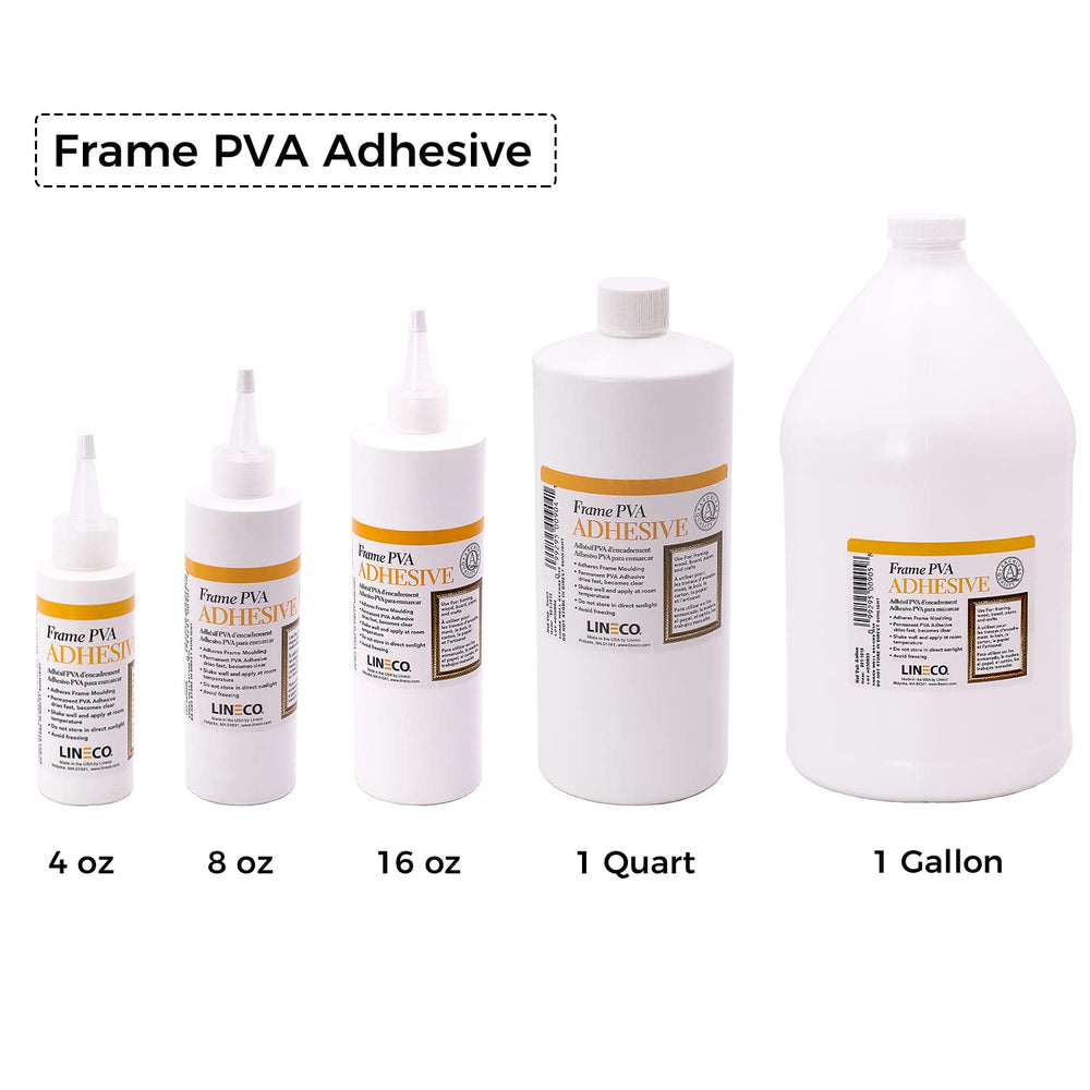Lineco Frame PVA Adhesive, Acid Free, Dried Clear and Flexible, 1 Quart