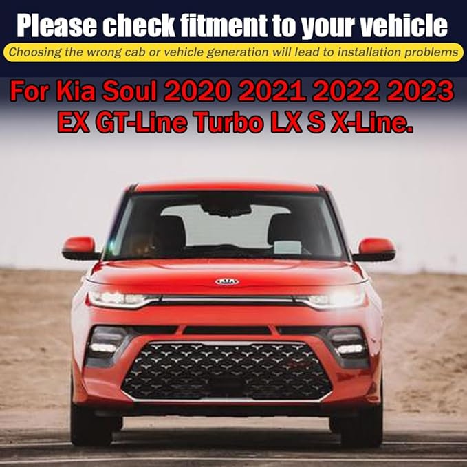 Rain Guards for Kia Soul 2020-2023, Tape-on Side Window Deflectors for Kia Soul