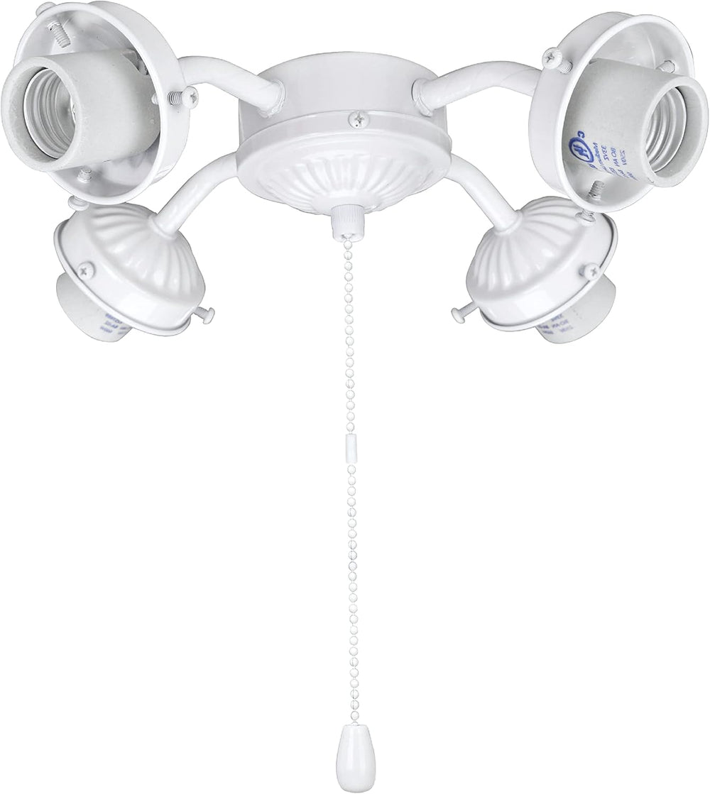 Aspen Creative 22003-21, Four-Light Ceiling Fan Fitter Light Kit with Pull Ch...
