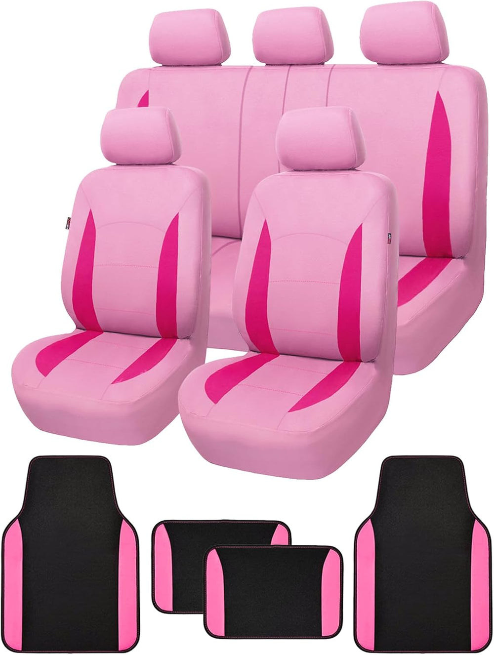 Flying Banner Combo Pack car seat Covers car Floor mats and Steering Wheel Co...