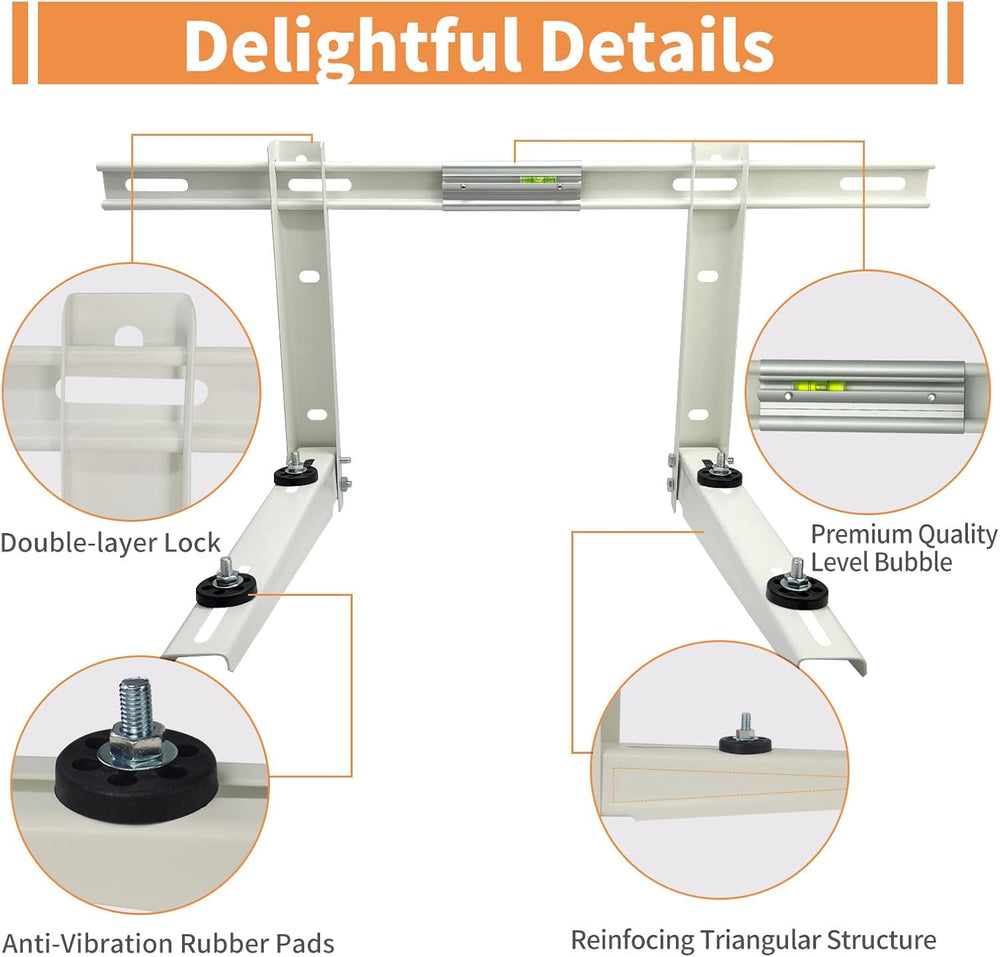 Mini Split Air Conditioner Bracket, Outdoor Wall Mounting Bracket for Ductles...