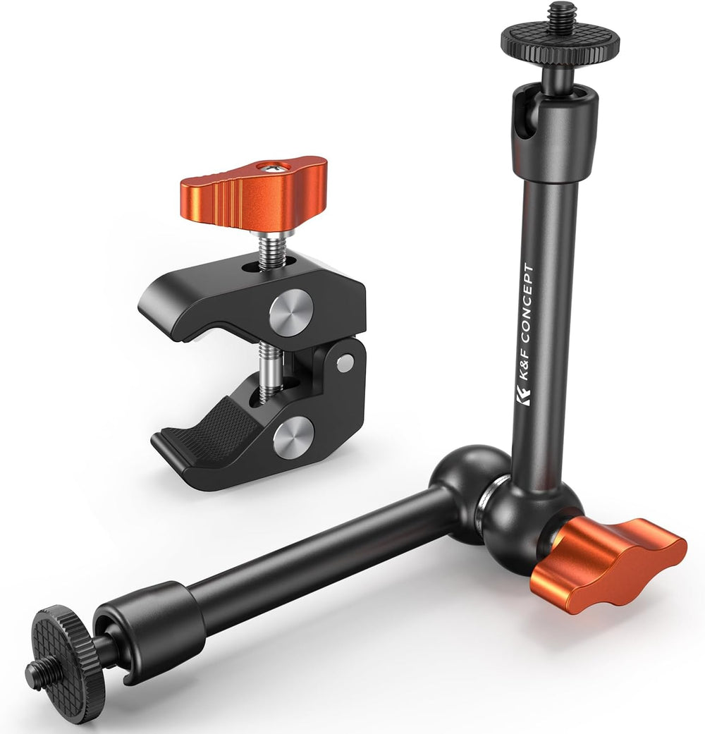 K&F CONCEPT 9.8" Magic Arm Clamp Kit with 1/4" & 3/8" ...