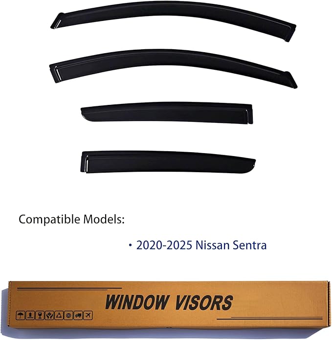 Window Visors Rain Guards fits 2020-2025 Sentra, Out-Channel Window Wind