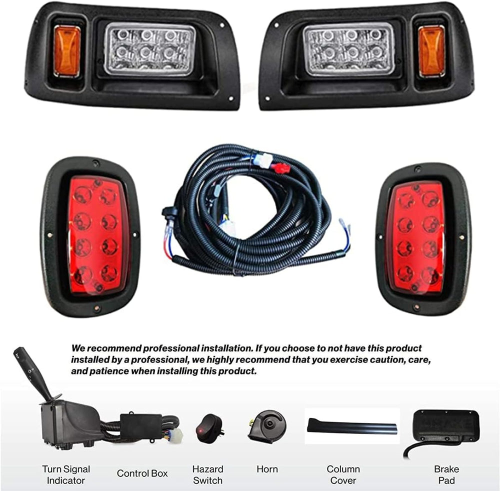 Club Car DS LED Light with Deluxe harness and Upgrade Headlight Power Kits | ...