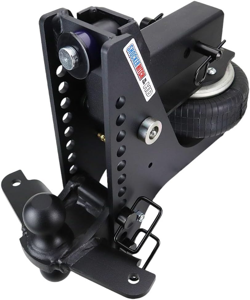 Shocker HD Max Black Super Drop Air Hitch with Sway ControlBlack Combo 2&quot...