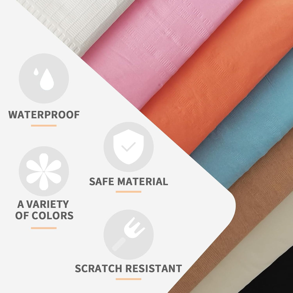 [6 Pack] Black Paper Tablecloths Disposable for Rectangle Tables, 54 X 108 In...