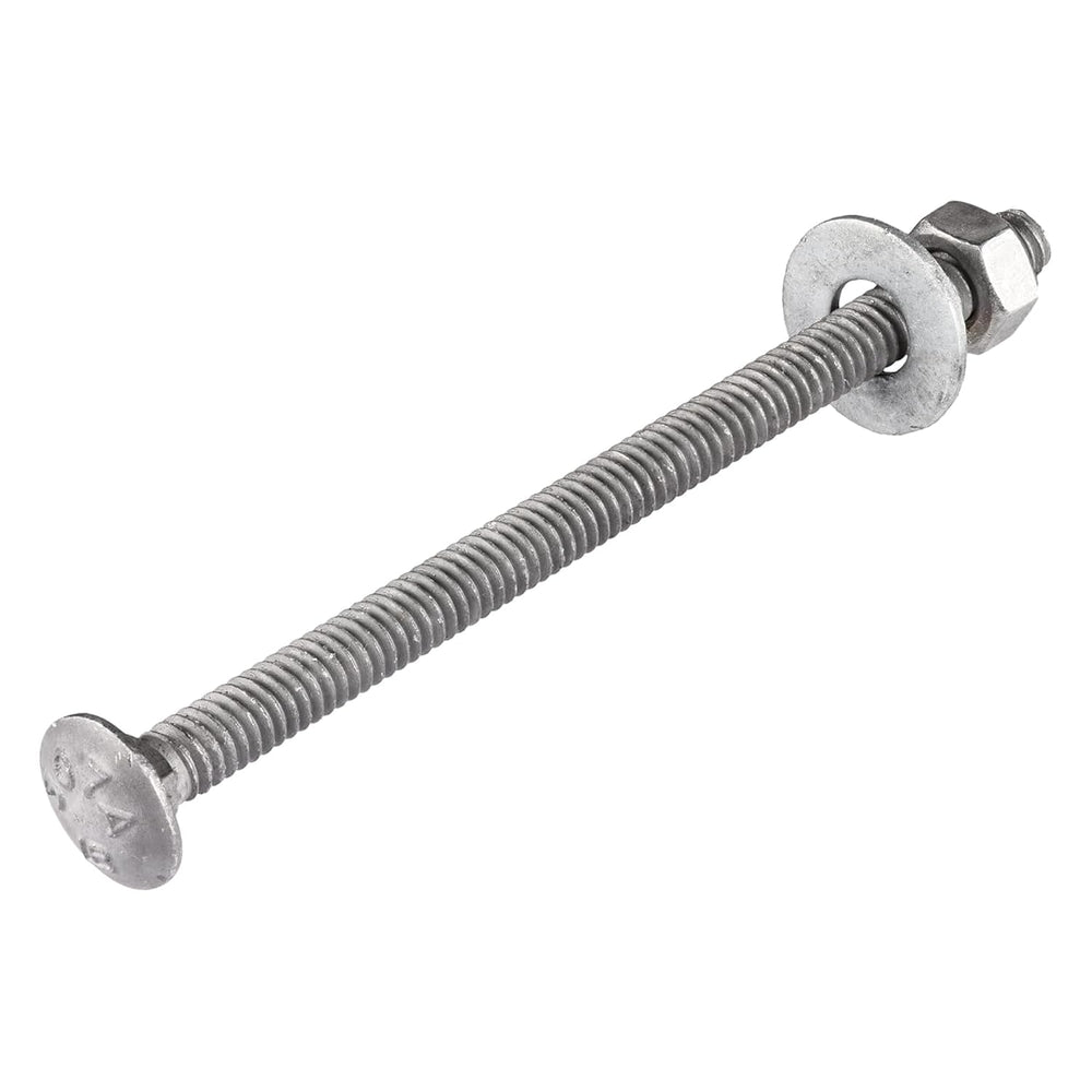 1/4" x 3-1/2" (100 Pack) Galvanized Carriage Bolt Kit Grade 307A In...