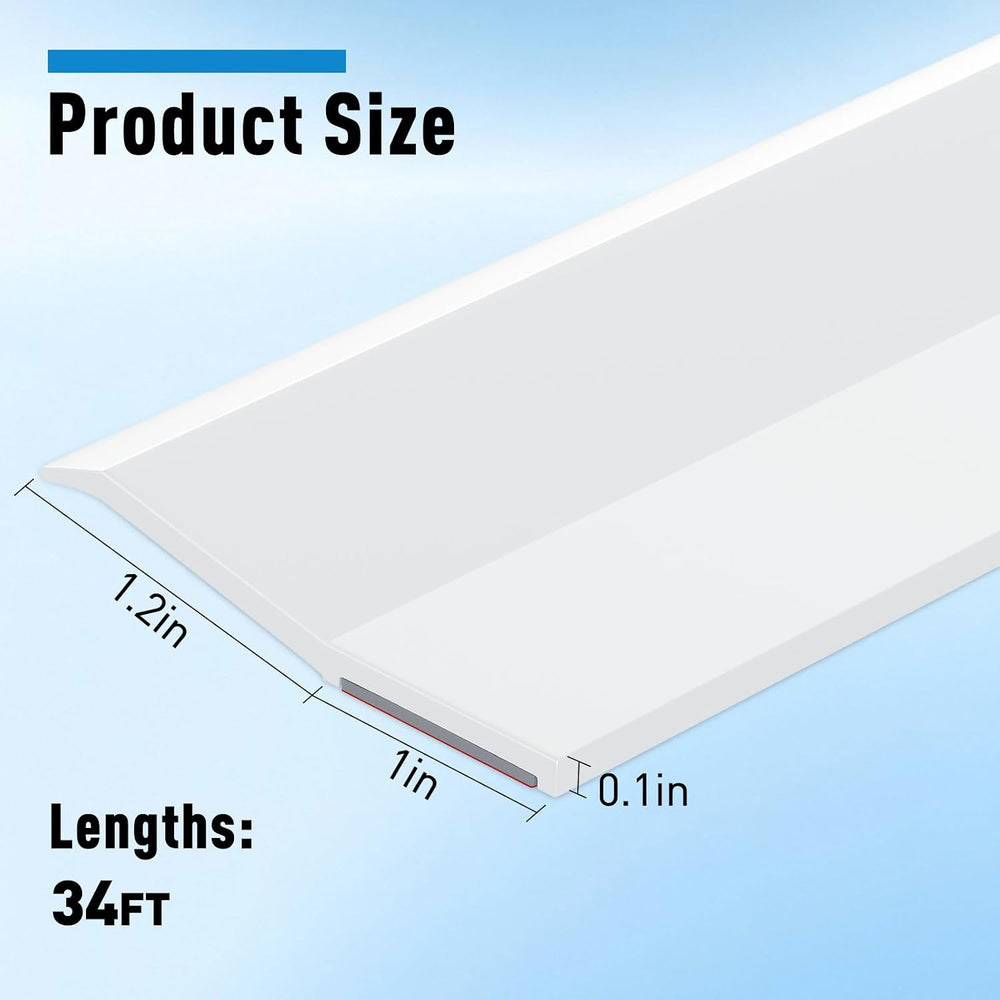 Garage Door Seal Top and Sides 34 FT TPE Garage Door Weather Stripping