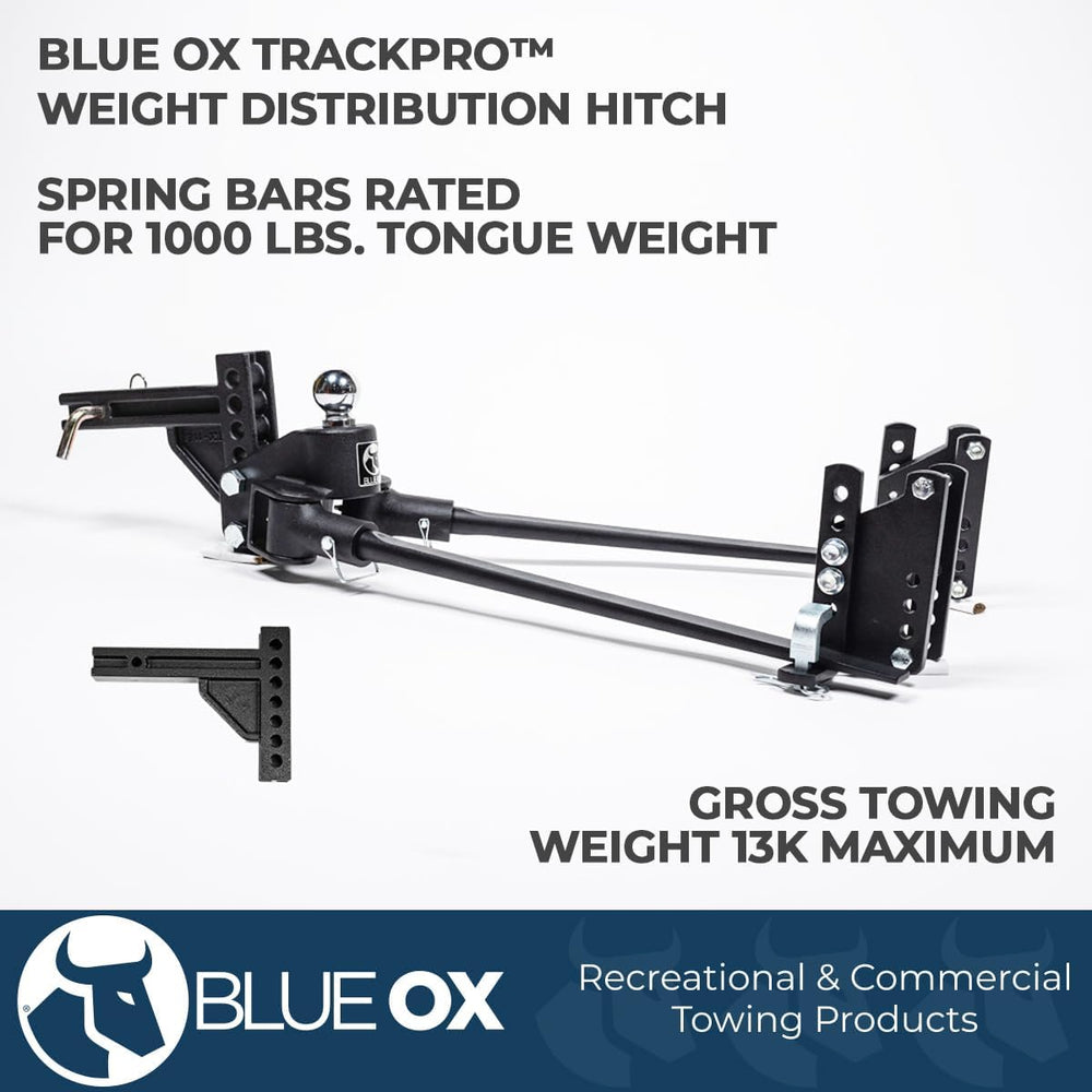 Blue Ox BXW01050 TrackPro Weight Distribution Hitch 2″ Receiver | 7 Hole Shan...