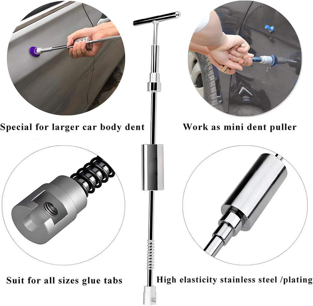 GLISTON DIY Paintless Dent Repair Kit 89pcs Dent Puller Tools Slide Hammer fo...