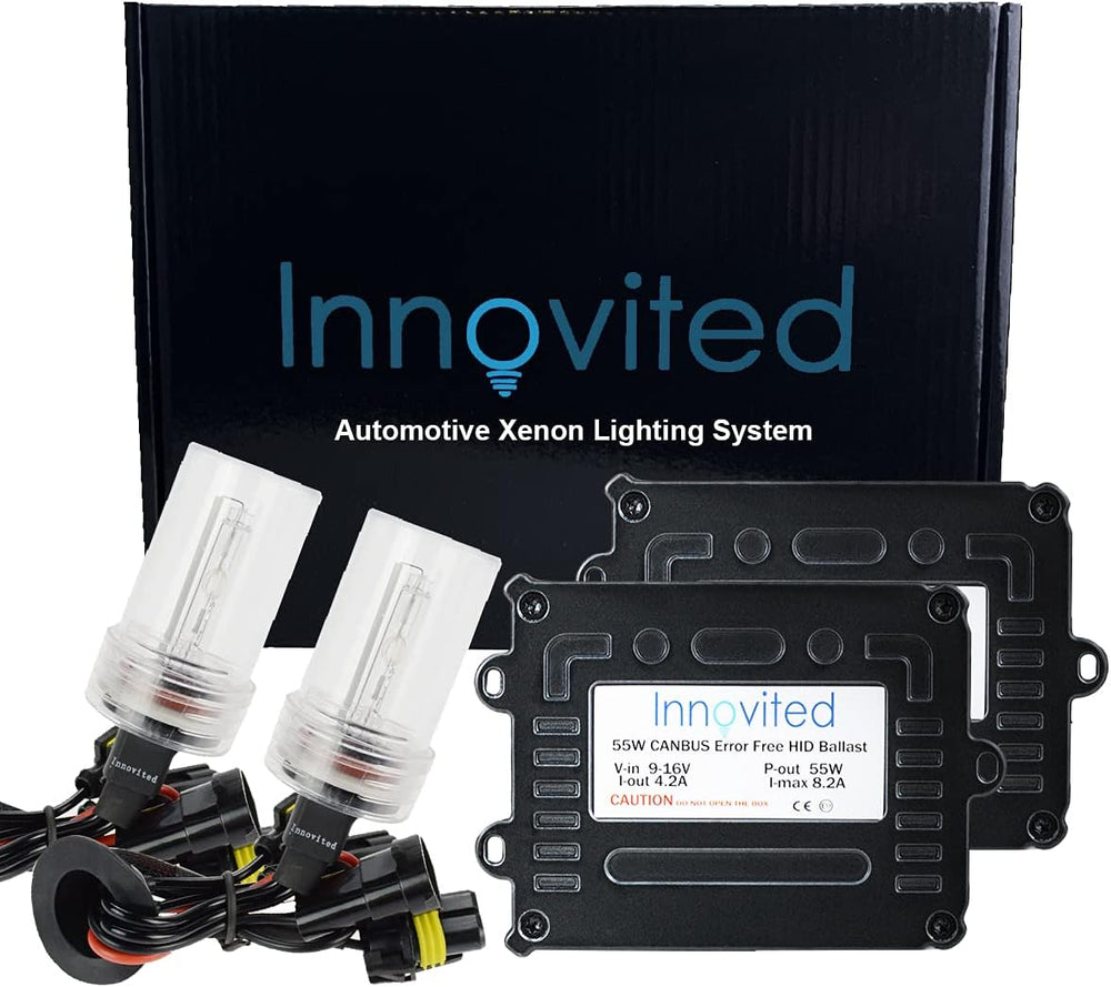 Innovited H11 H9 H8 6000K HID Xenon Bulb (1 pair) bundle with 2 x 55W Canbus ...