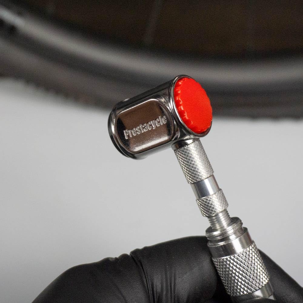 Prestacycle Pro Presta Head – Auto-Lock Bicycle Tire Pump Head for Tubeless &...