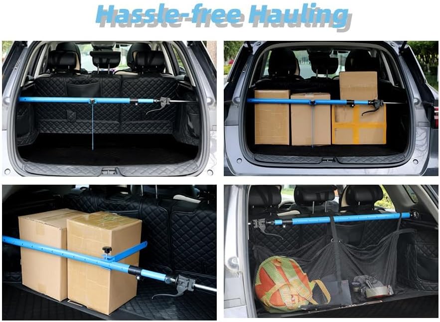 79 inch Heavy Duty Adjustable Cargo Bar,200LB Capacity，Non-Slip Truck Bed Div...