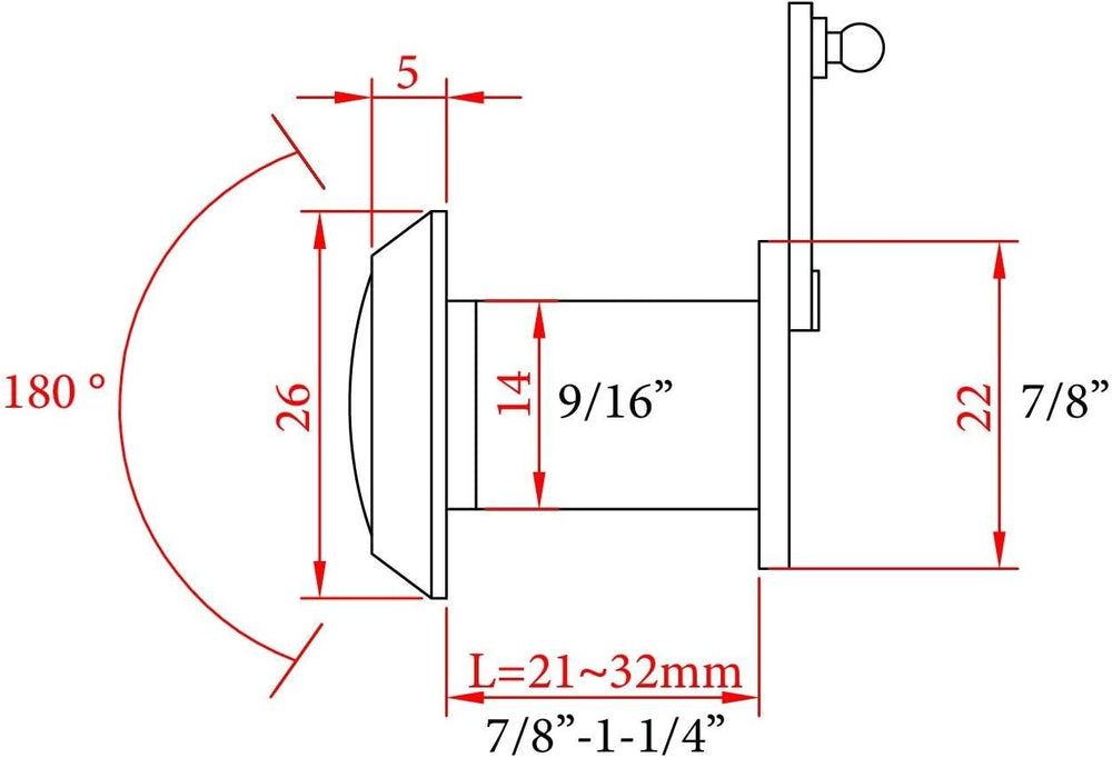 Door Viewer for Narrow Panel Doors - Home Office Security Improvement | Moder...