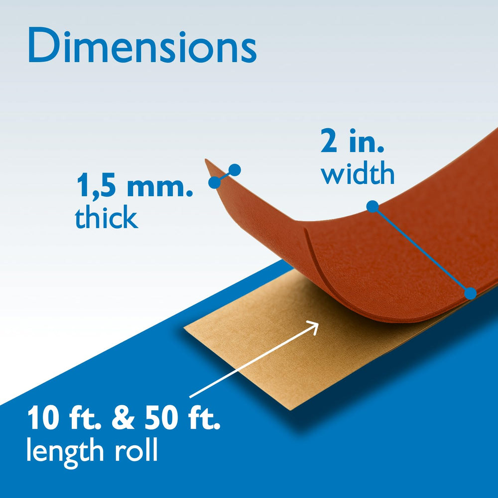 FindTape Polyester 1.5mm Felt Tape – 2 in. x 50 ft. Felt Strips with Adhesive...