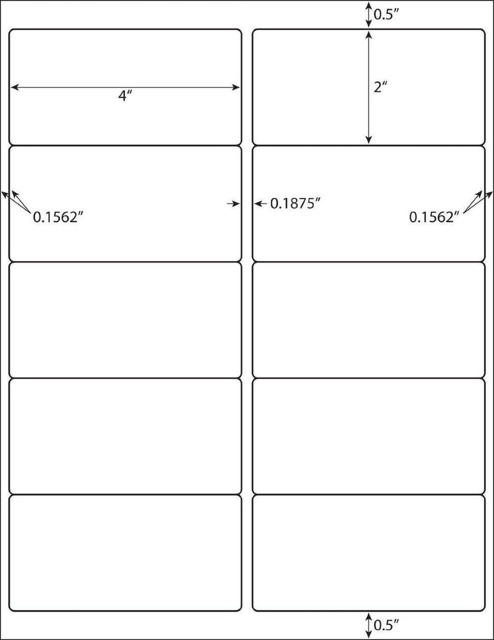 BESTEASY 10-UP Address Labels,/Address Mailing Labels 500 Sheets Shipping Sti...