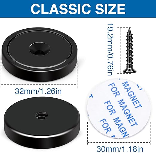LOVIMAG 100 Pack Strong Neodymium Magnets, 110 LBS Black,