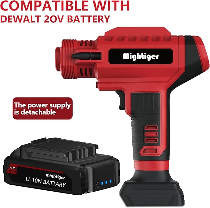 Tire Inflator 20V Cordless Mini Air Compressor DC 12V Portable Handheld Car Air