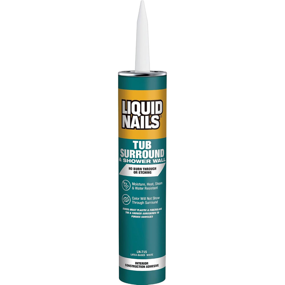 Tub Surround 10 oz Bright White Low VOC Interior Tub and Shower Adhesive, 6 Pack