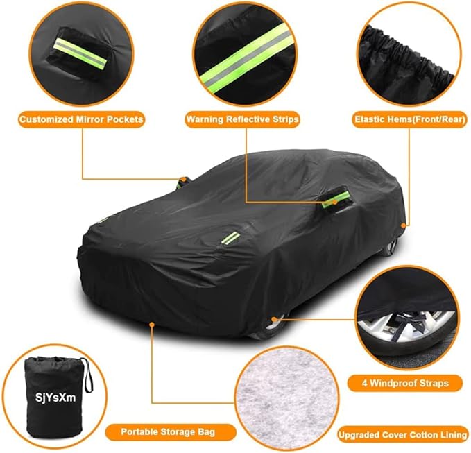 Car Cover Compatible with Cadillac CT4 2020-2025, Waterproof All Weather Car