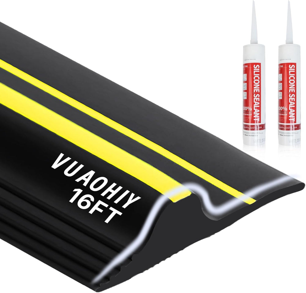 Universal Garage Door Bottom Threshold Seal Rubber Strip with Adhesives, DIY ...