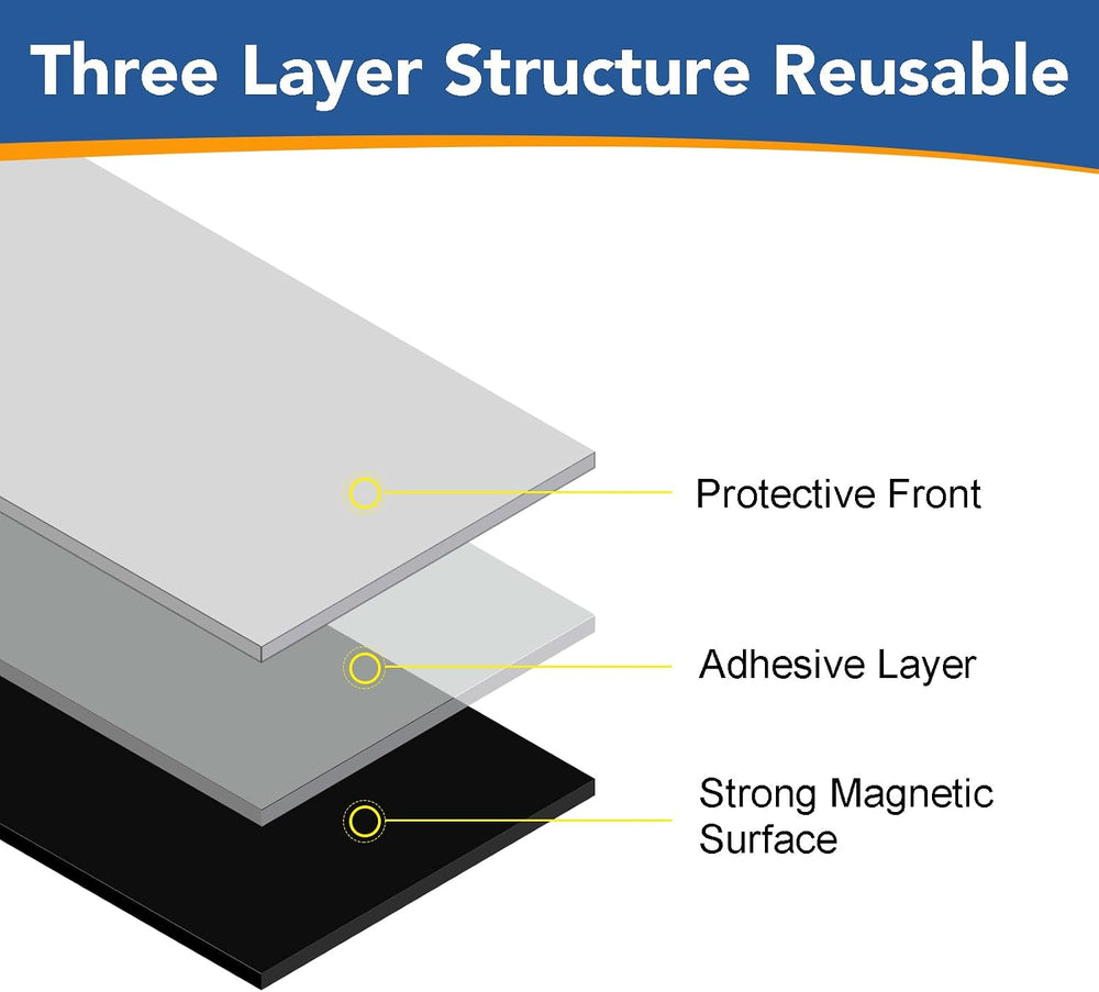 DIYMAG Magnetic Adhesive Sheets,8" x 10" 25 Pack Flexible Magnets f...