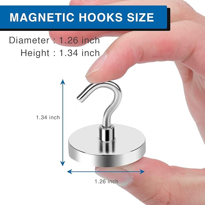 LOVIMAG Magnetic Hooks for Cruise Cabins, 110lbs Magnetic Hooks for Classroom
