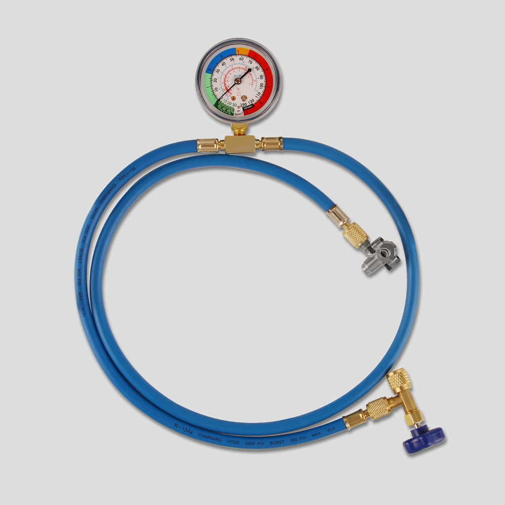 Lichamp A/C R134A Refrigerator Freon Recharge Kit with Bullet Piercing Valve,...