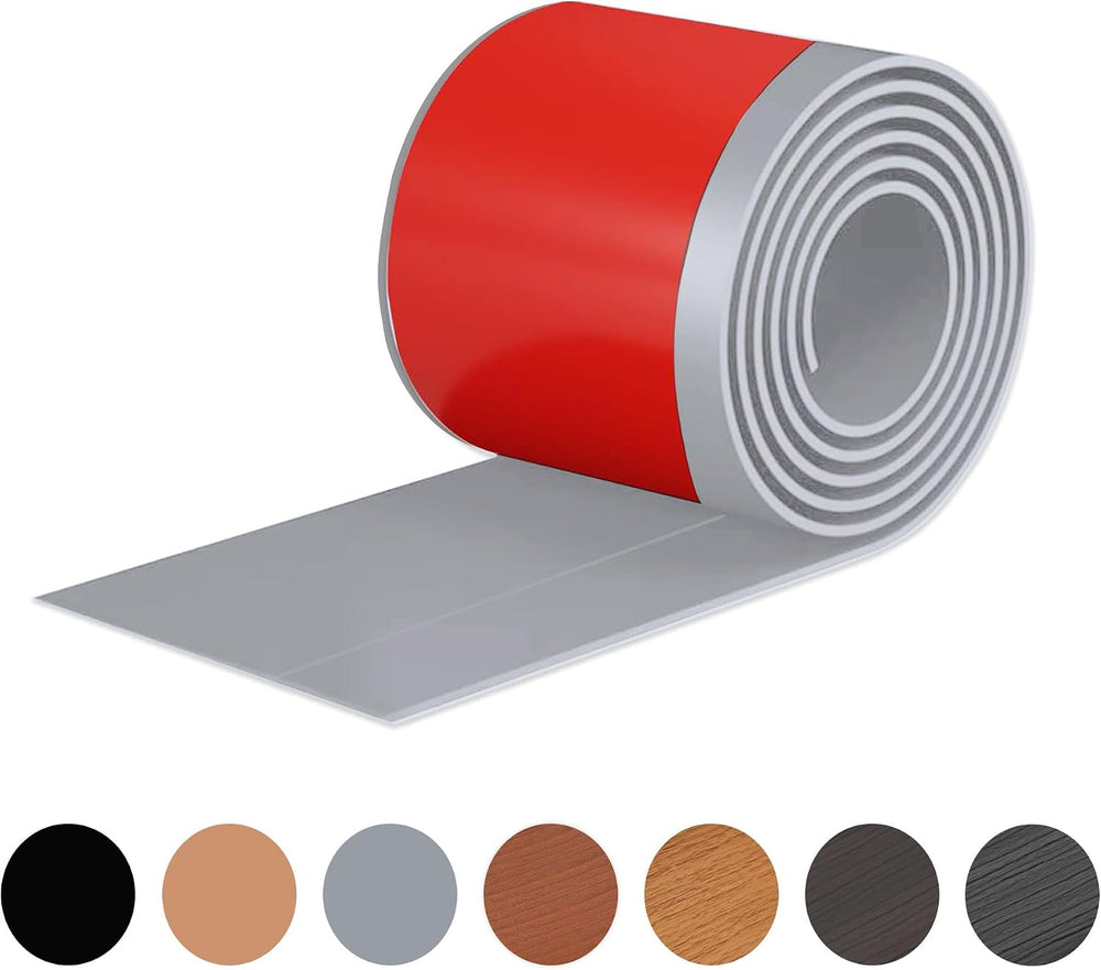 Grey Wall Molding Trim 4 Inch x 40 Feet, Wall Baseboard Molding Trim Flexible...