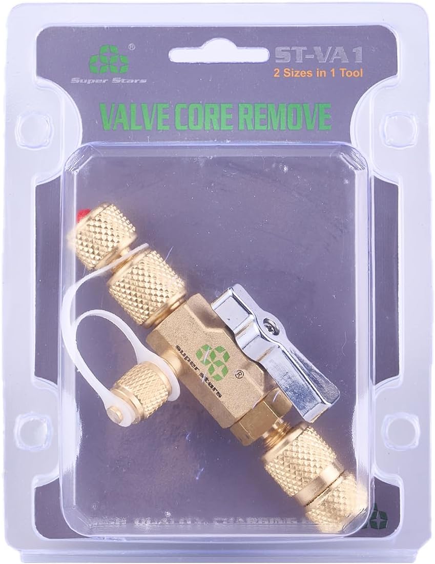 Super Stars Valve Core Removal Tool Heavy Duty for HVAC with Magnetic End