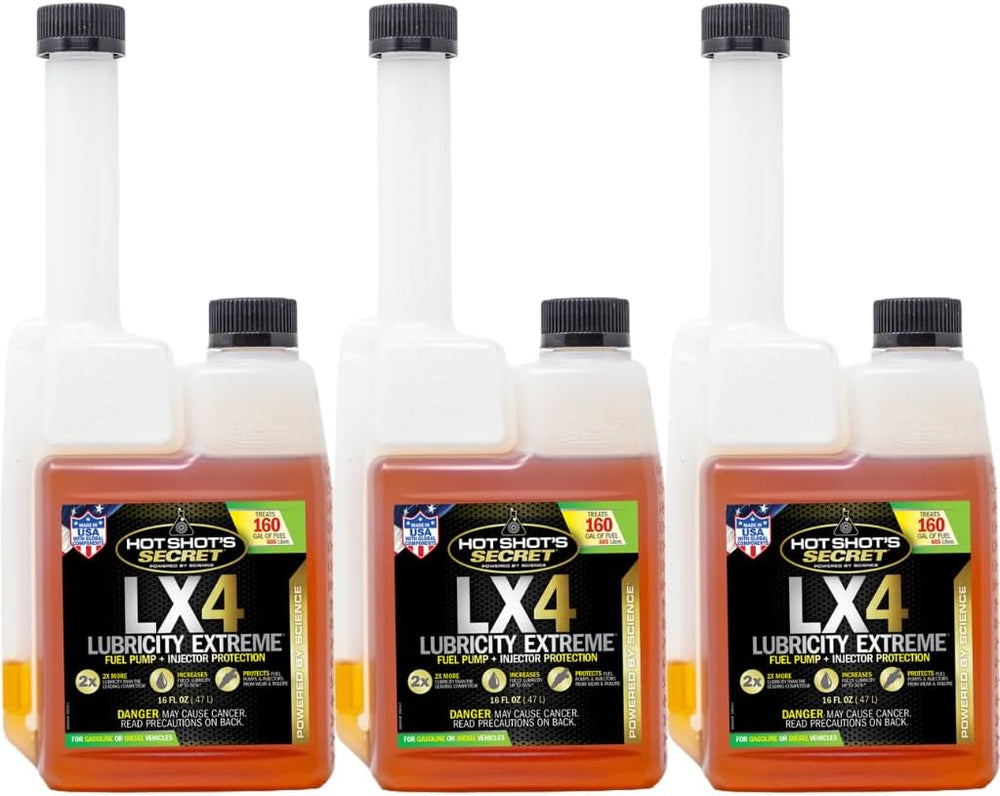 Hot Shot's Secret LX4 Lubricity Extreme 3 Pack of 16 Ounce Bottles, Packa...