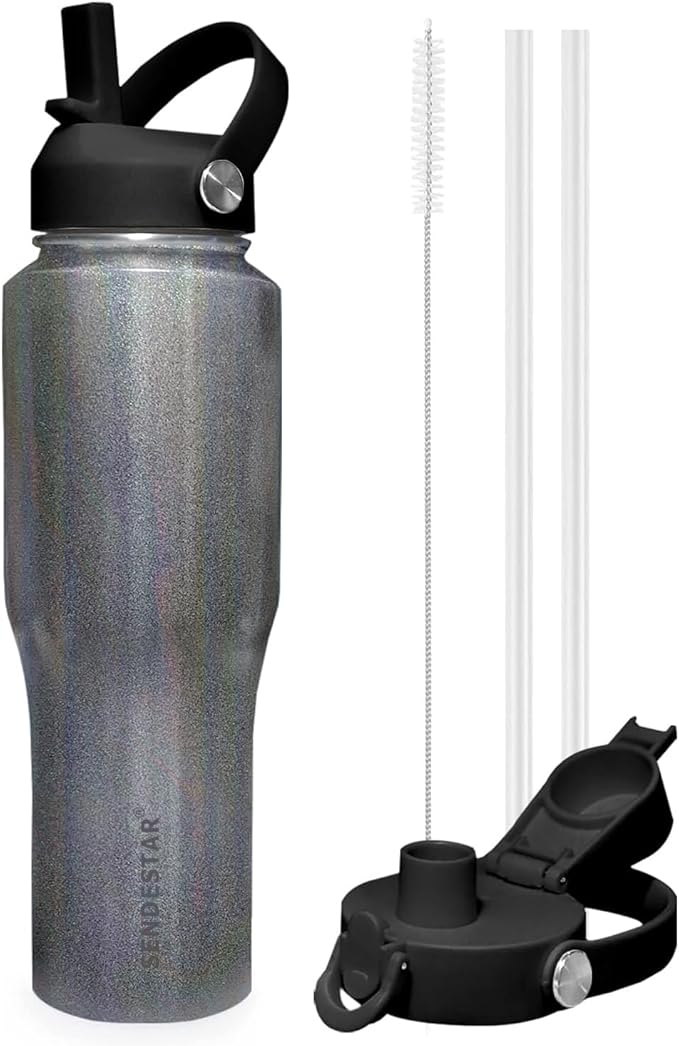 SENDESTAR 40oz Stainless Steel Water Bottle, Double Wall Vacuum Insulated Bottle
