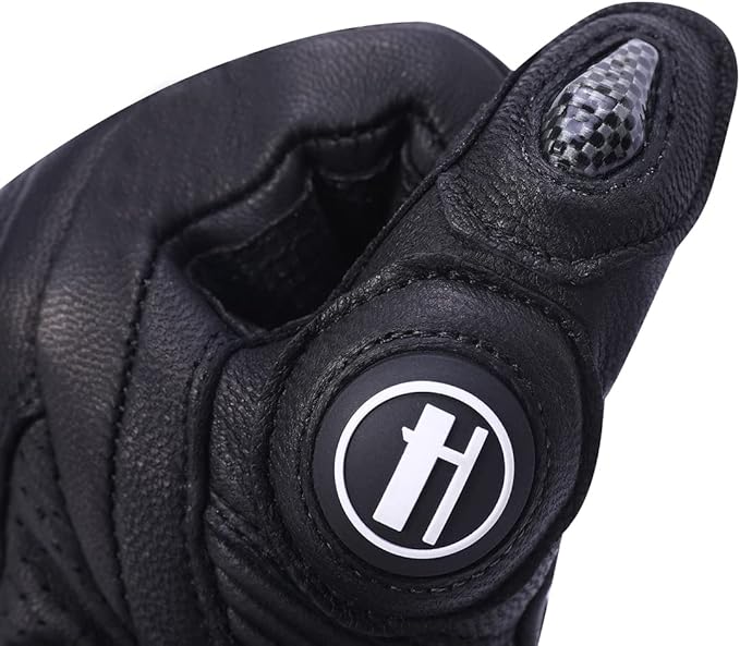 Harssidanzar Leather Motorcycle Gloves