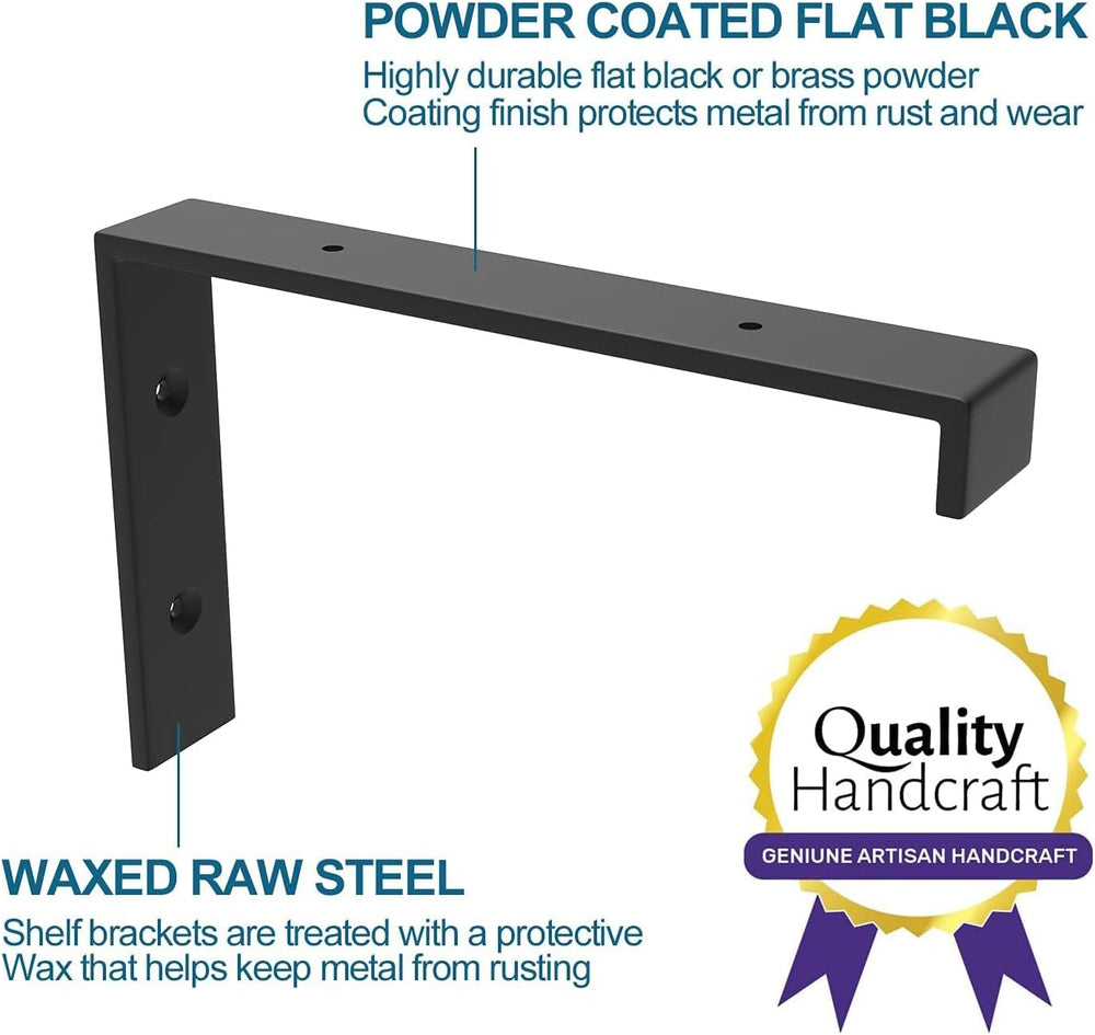 WEKIS Shelf Bracket, Heavy Duty Floating Shelf Brackets 10-Inch Long, 10-Pack...