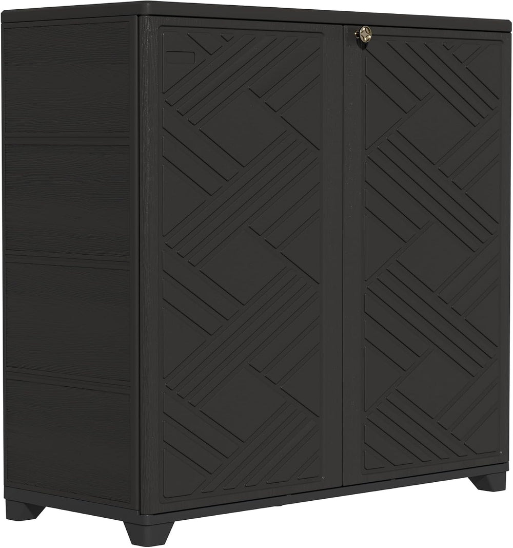 ZZM Indoor/Outdoor Storage Cabinet Waterproof, All Weather Outdoor Storage
