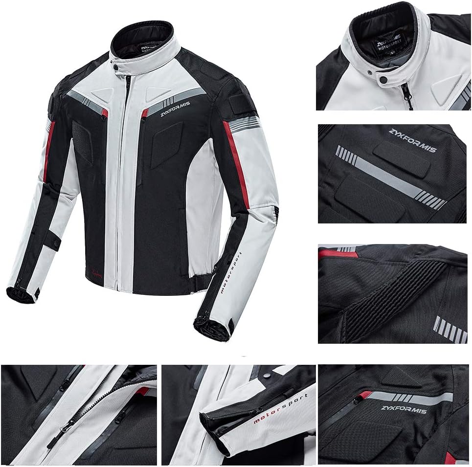 Motorcycle Jacket for Men with Removable CE Armor All Season